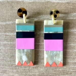 Colorful Geometric Drop Earrings